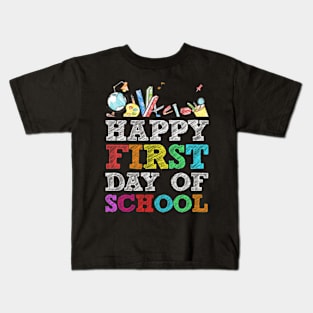 Happy First Day of School Shirt for Teachers and Student Kids T-Shirt